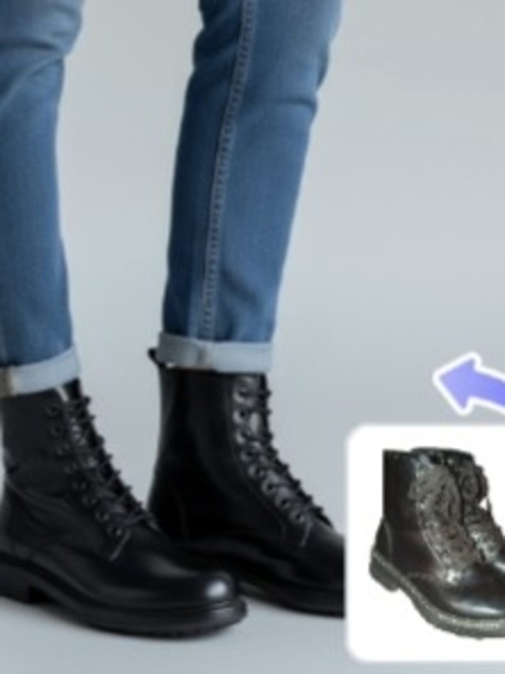 Sugar Kaedy Black Combat Boot's